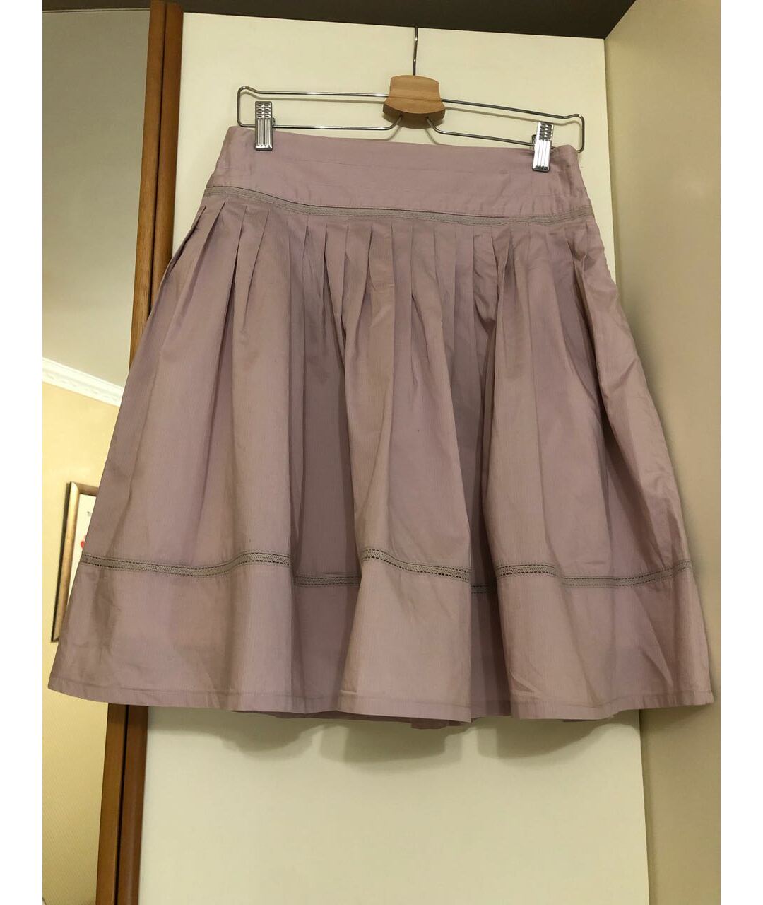 BURBERRY Розовая хлопковая юбка миди, фото 6