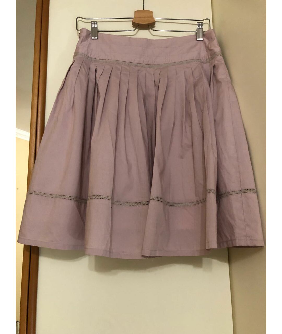 BURBERRY Розовая хлопковая юбка миди, фото 2