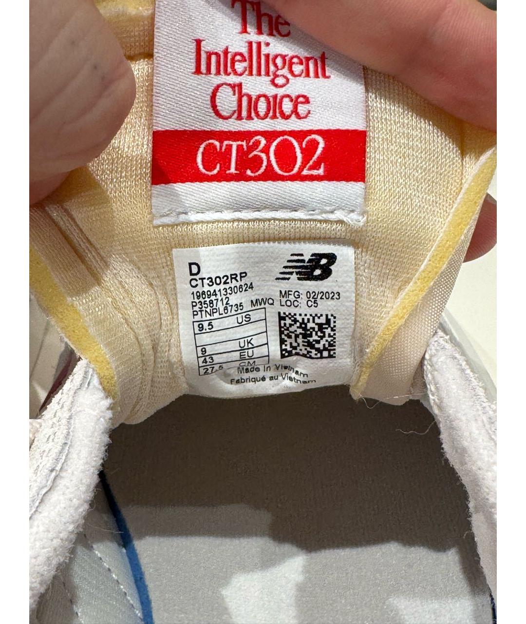 NEW BALANCE Белые текстильные низкие кроссовки / кеды, фото 6