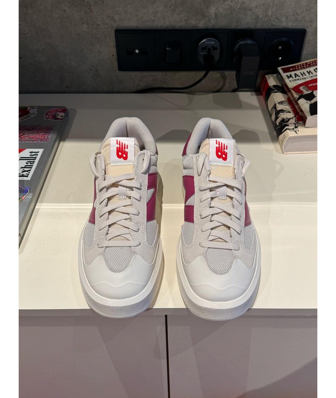 NEW BALANCE Белые текстильные низкие кроссовки / кеды, фото 2