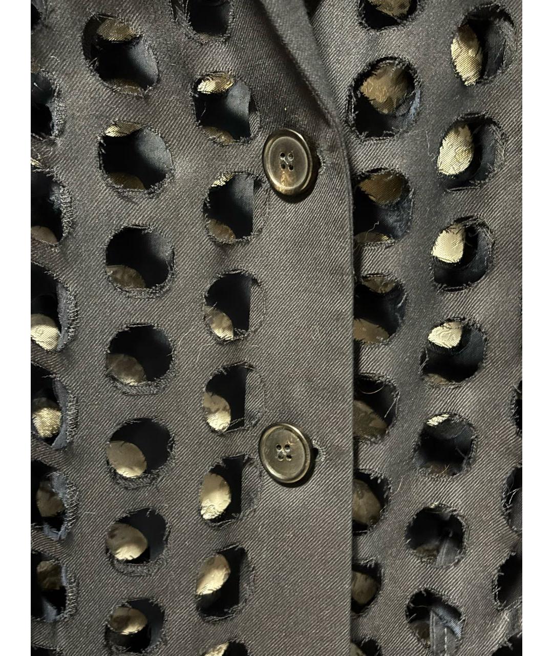 MAISON MARGIELA Темно-синий шерстяной тренч/плащ, фото 3