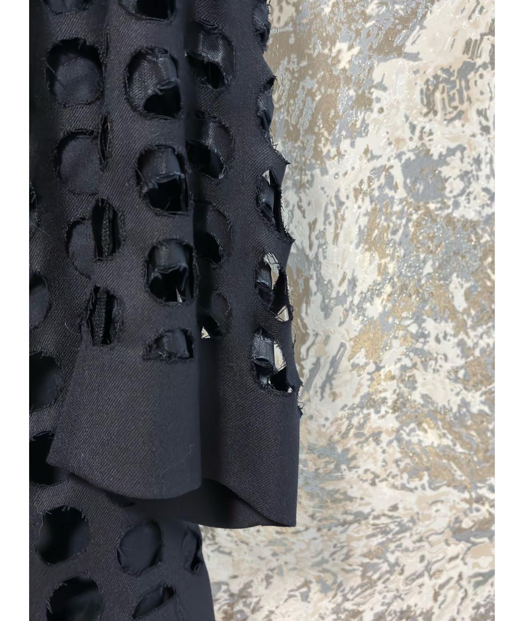 MAISON MARGIELA Темно-синий шерстяной тренч/плащ, фото 4