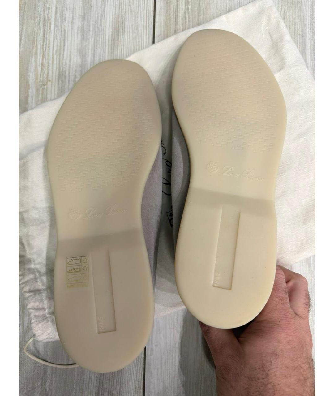 LORO PIANA Коричневые замшевые лоферы, фото 7