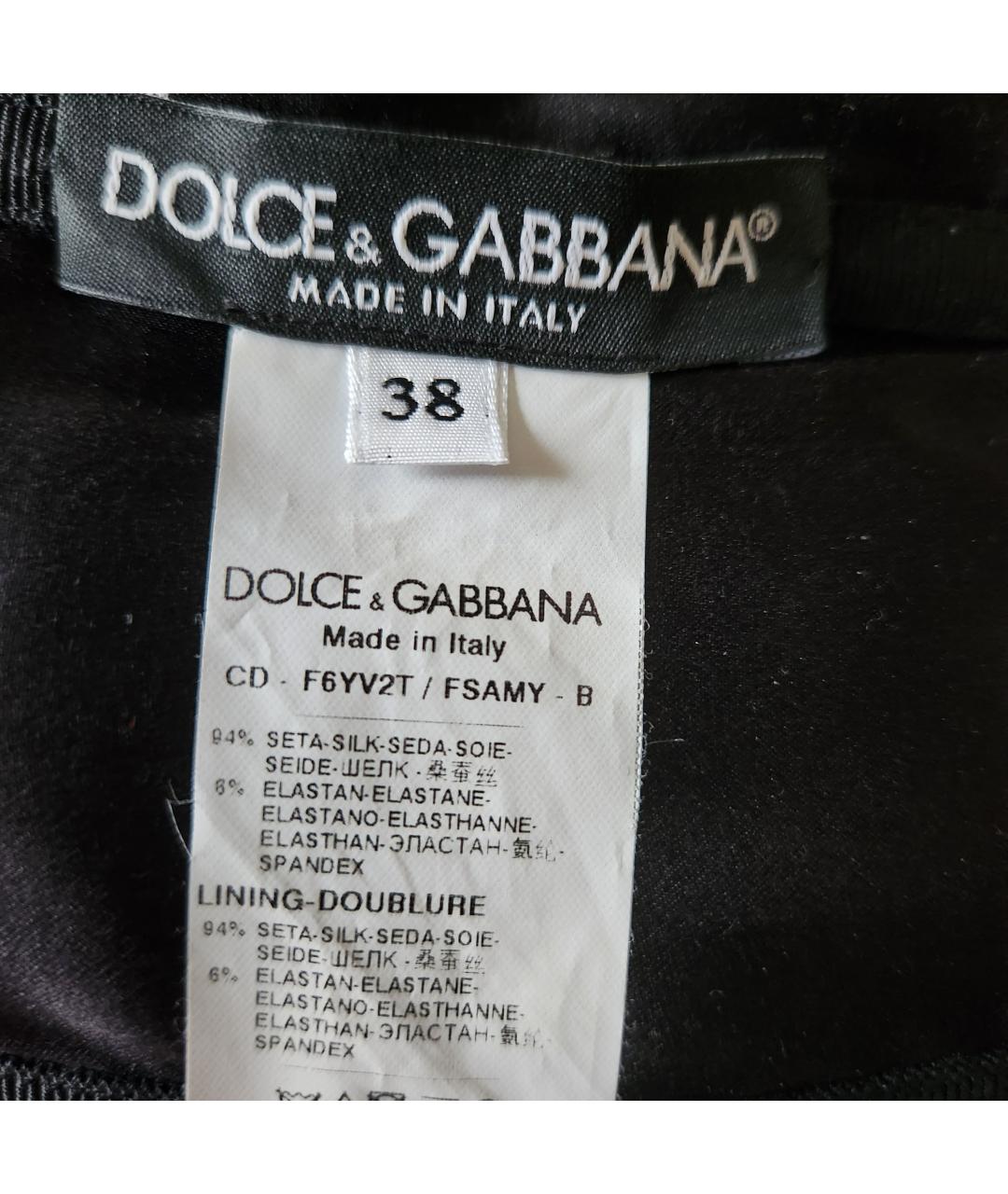 DOLCE&GABBANA Мульти шелковое коктейльное платье, фото 3