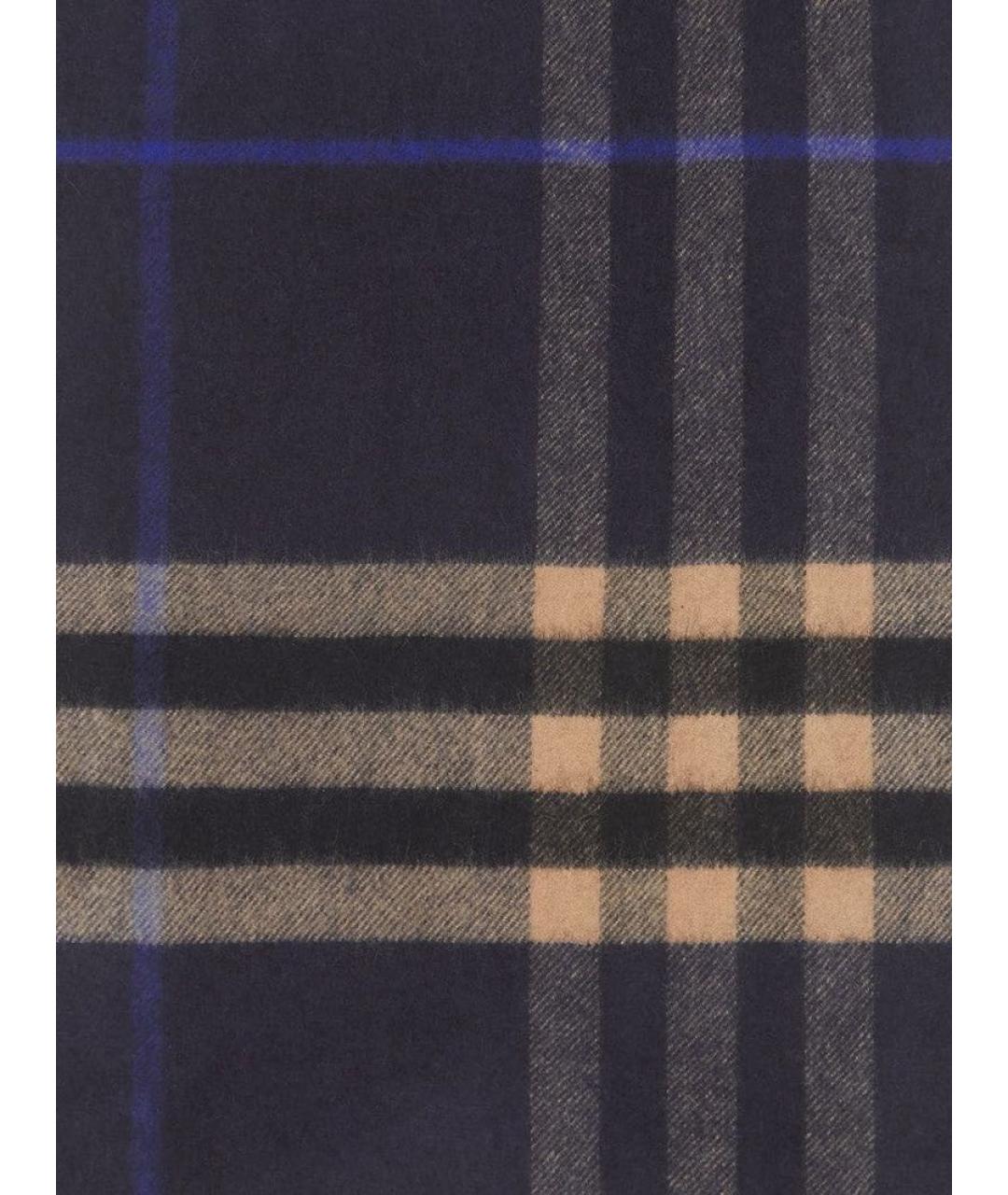 BURBERRY Темно-синий кашемировый шарф, фото 7