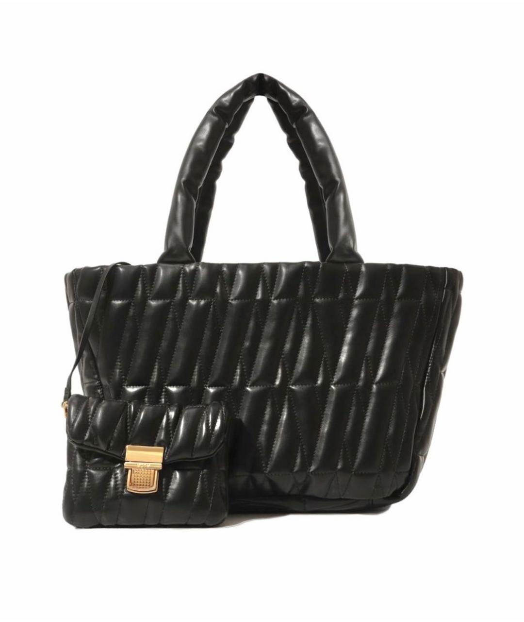 MSGM Черная сумка тоут из искусственной кожи, фото 1