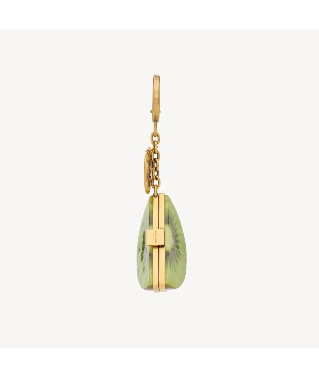 SAINT LAURENT Зеленый брелок, фото 2