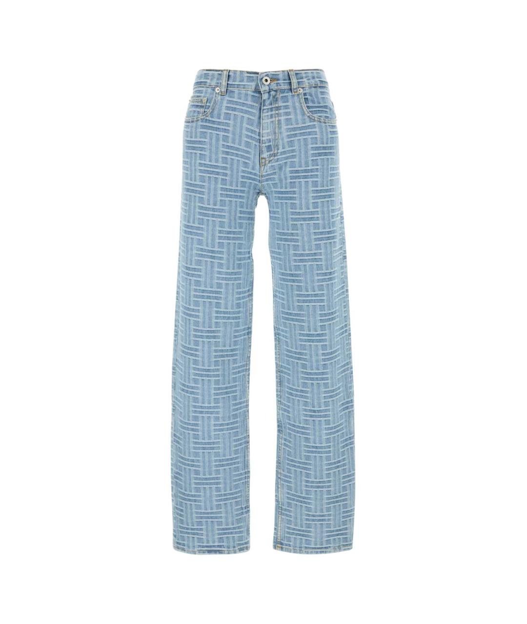 KENZO Голубые хлопковые прямые джинсы, фото 1