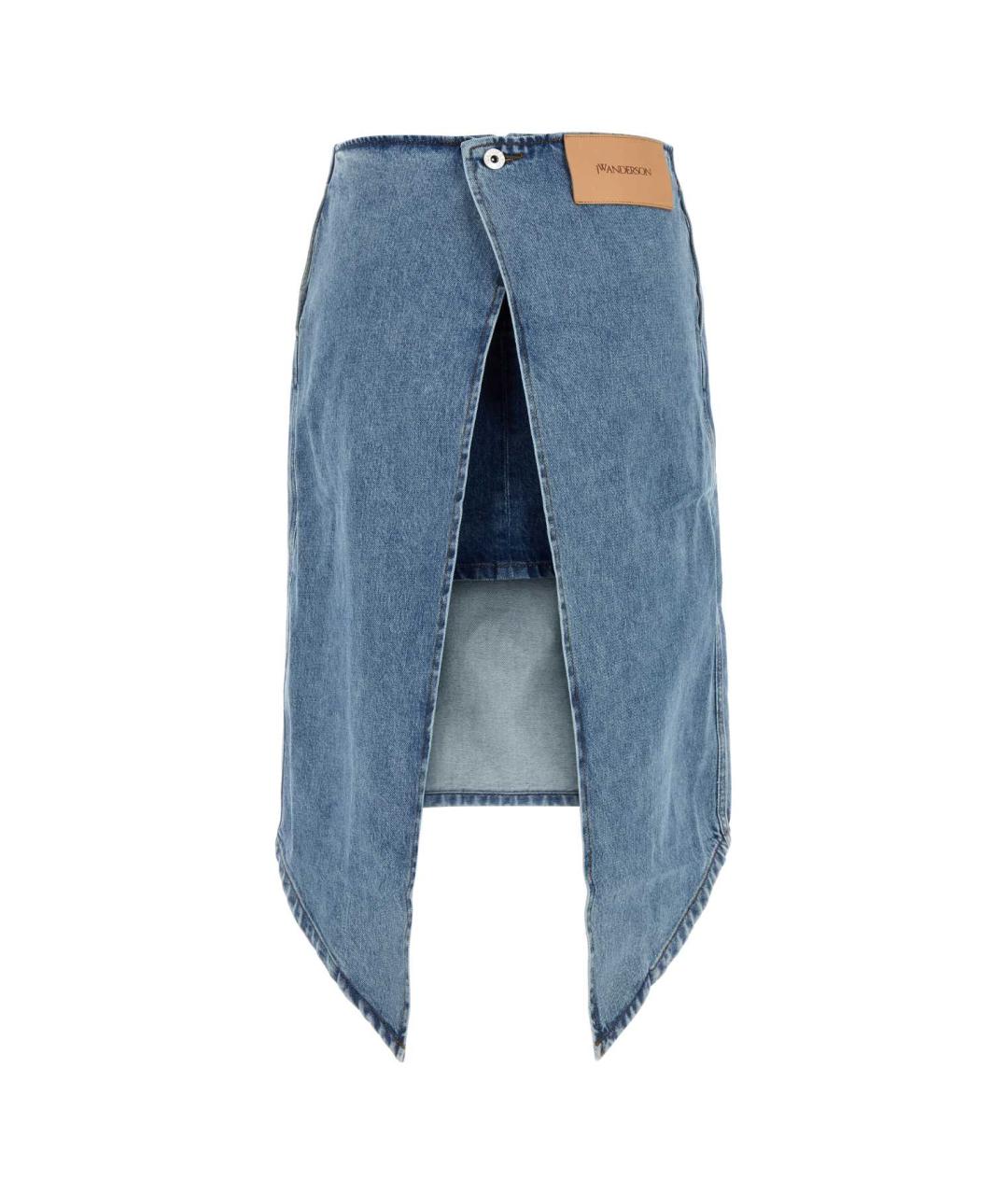J.W.ANDERSON Голубая хлопковая юбка миди, фото 2