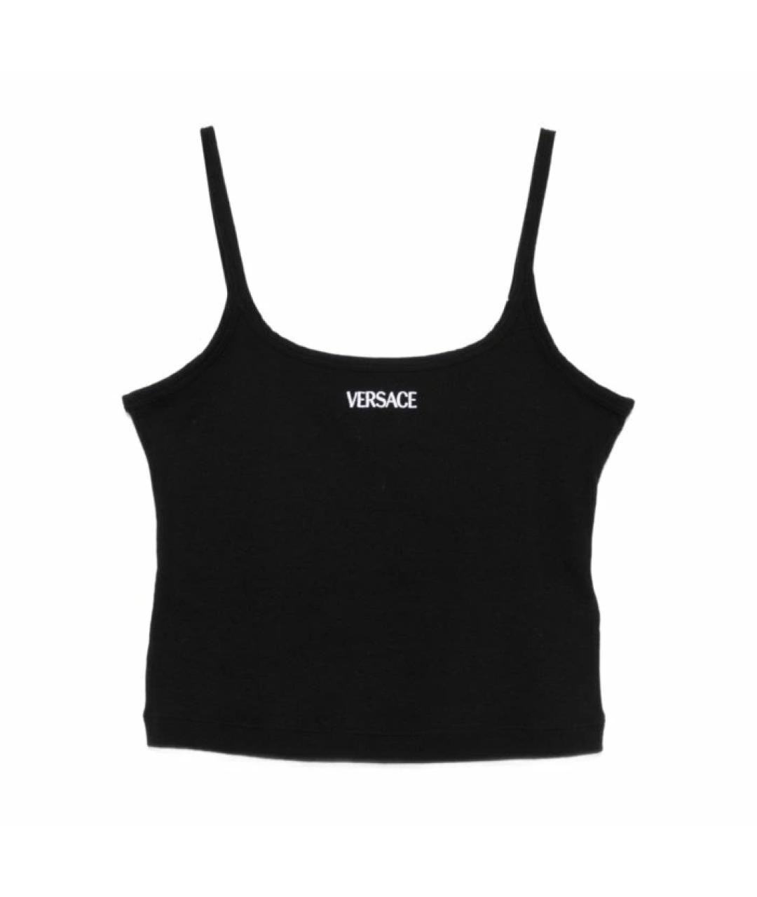VERSACE Черная хлопковая майка, фото 1