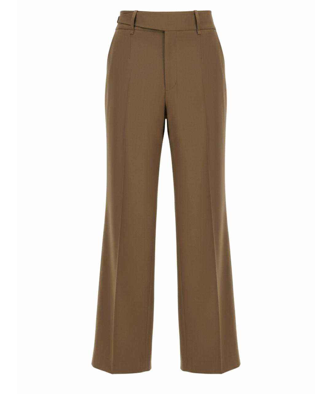 DOLCE&GABBANA Бежевые шерстяные повседневные брюки, фото 1