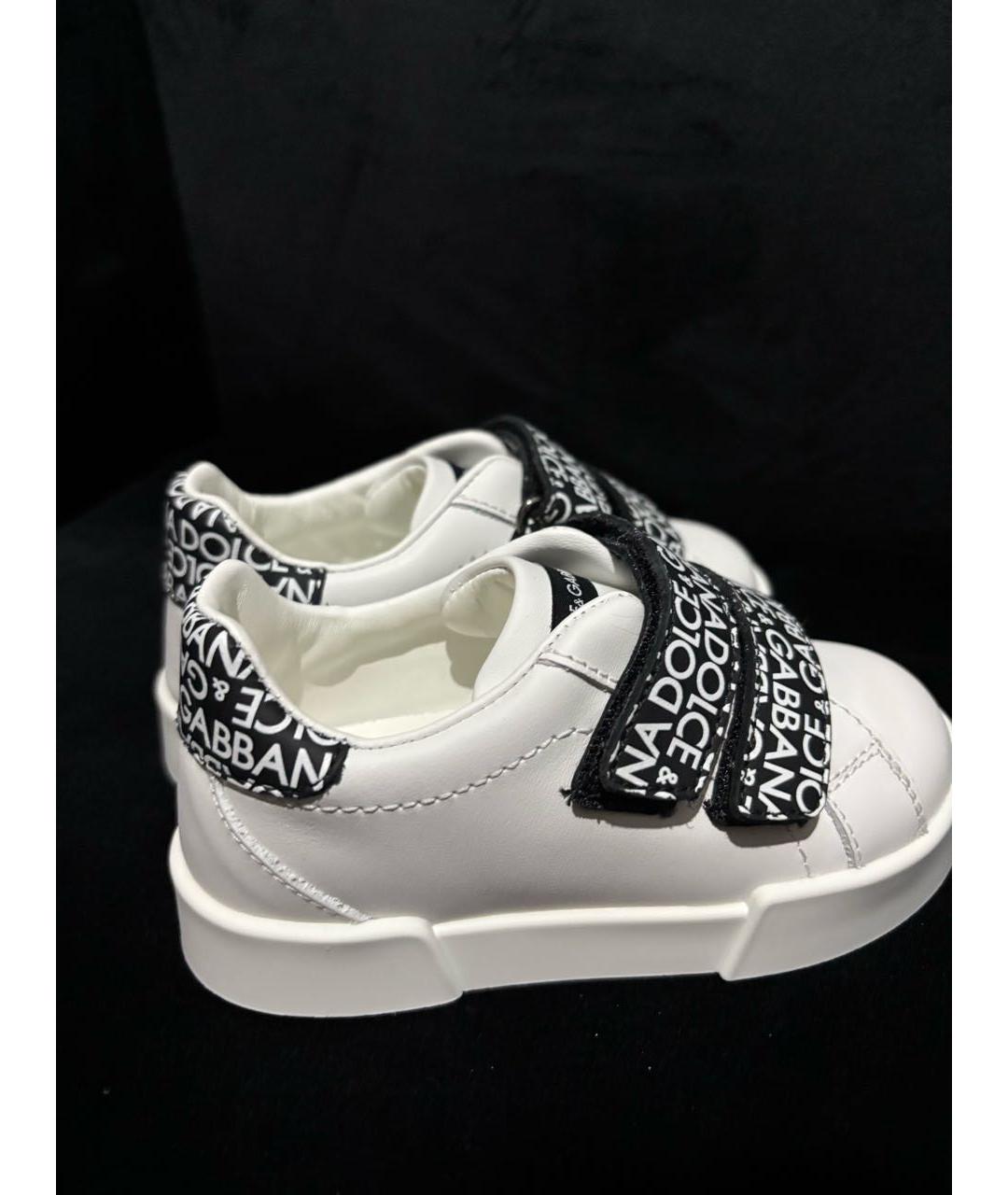 DOLCE&GABBANA Белые кожаные кеды, фото 6