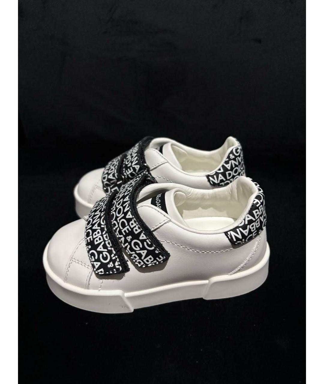 DOLCE&GABBANA Белые кожаные кеды, фото 7