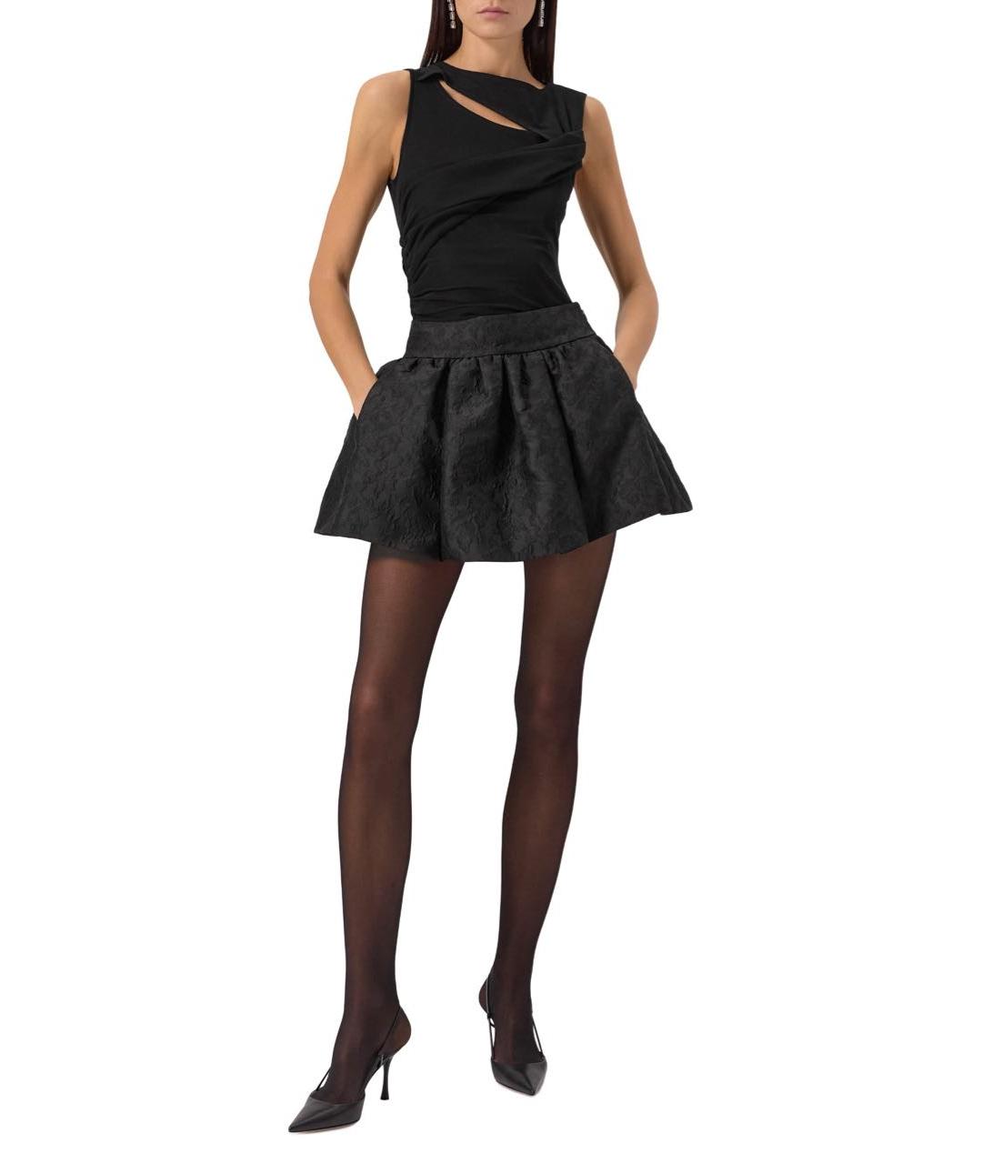 JUUN.J Черная юбка мини, фото 4