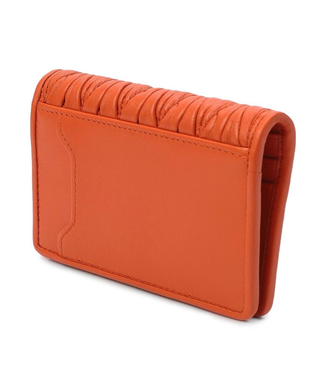 MIU MIU Оранжевый кожаный кардхолдер, фото 2