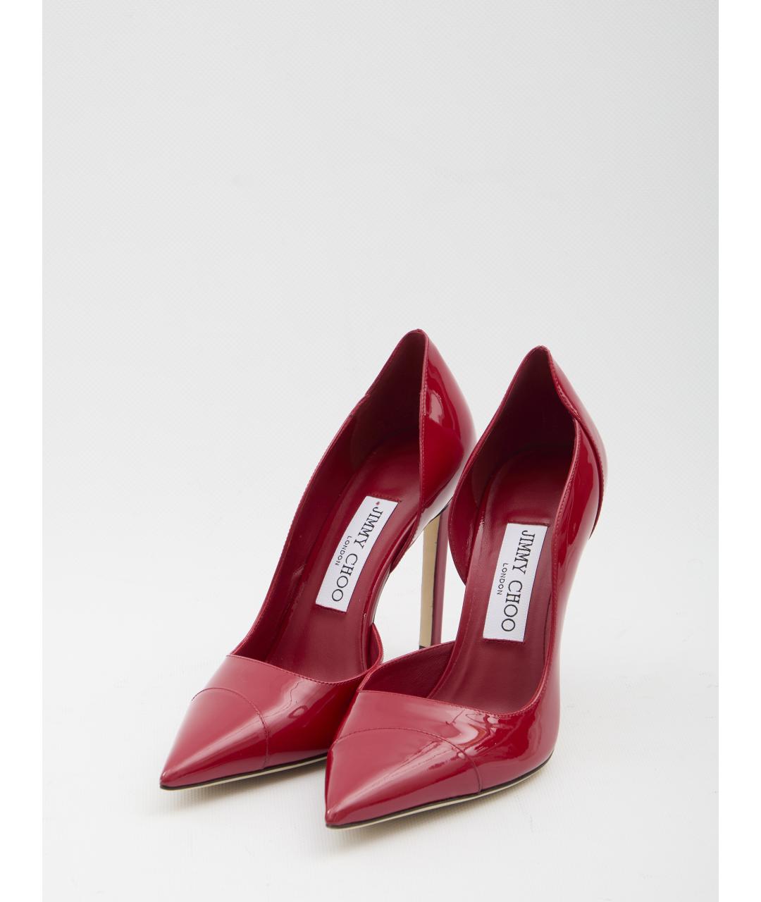 JIMMY CHOO Красные кожаные туфли, фото 2