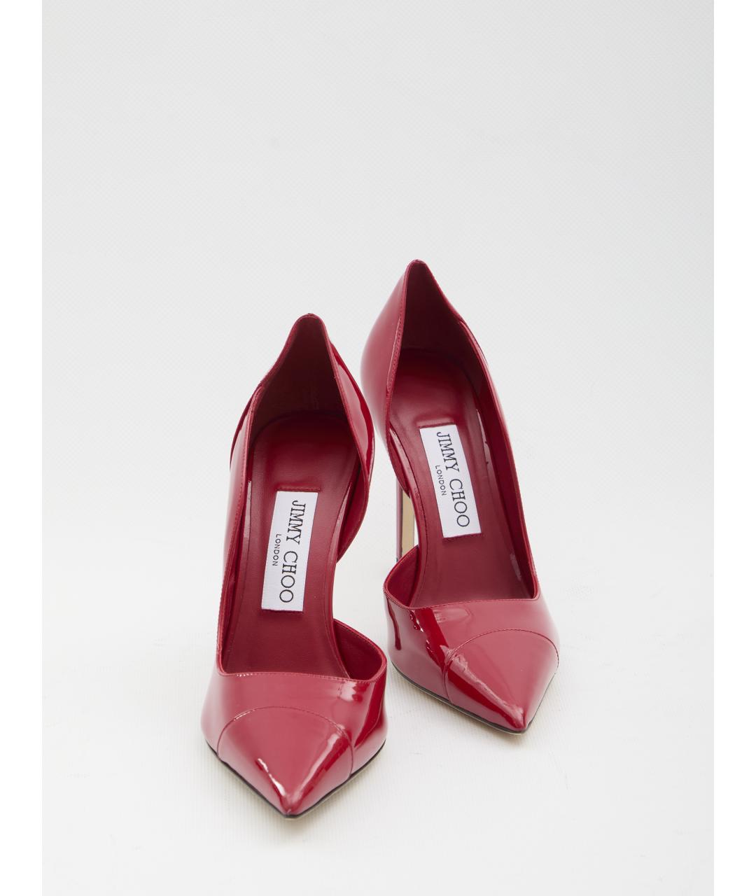 JIMMY CHOO Красные кожаные туфли, фото 5