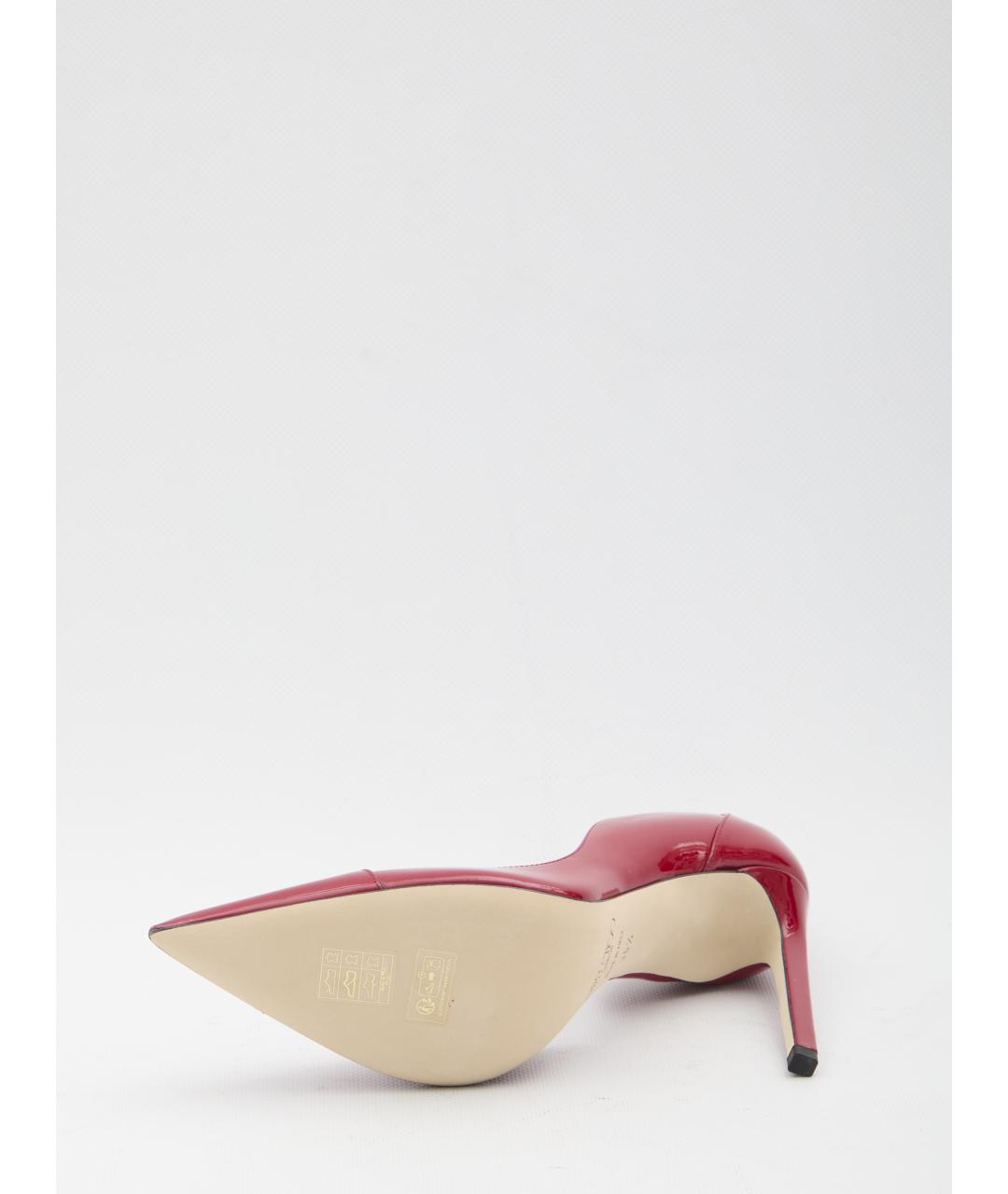 JIMMY CHOO Красные кожаные туфли, фото 4