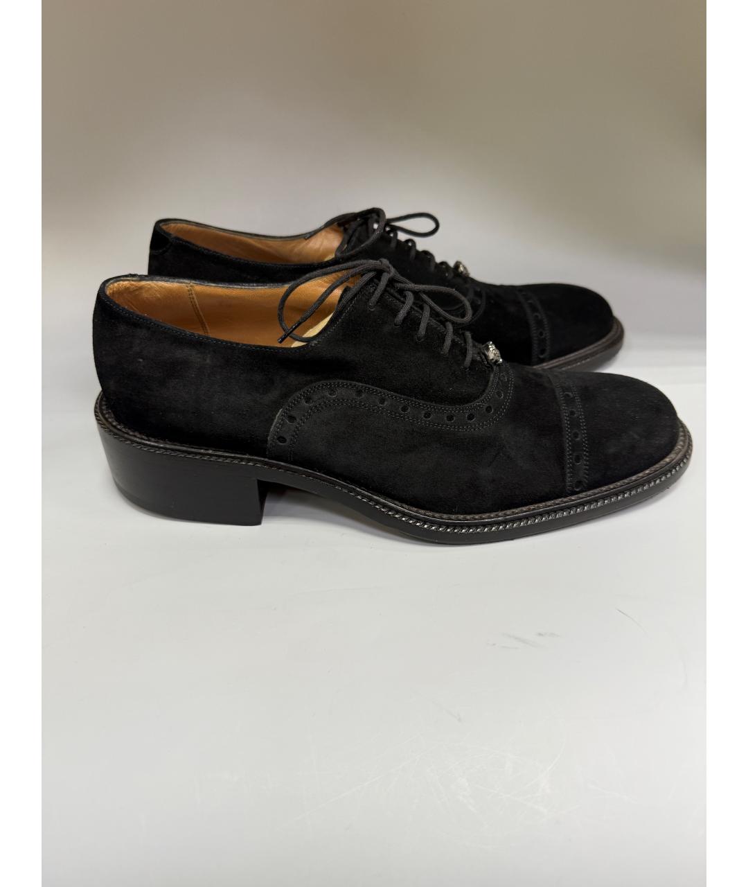 VERSACE Черные замшевые туфли, фото 7