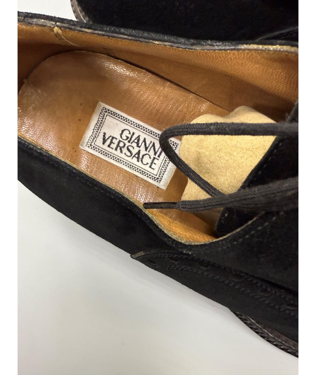 VERSACE Черные замшевые туфли, фото 6