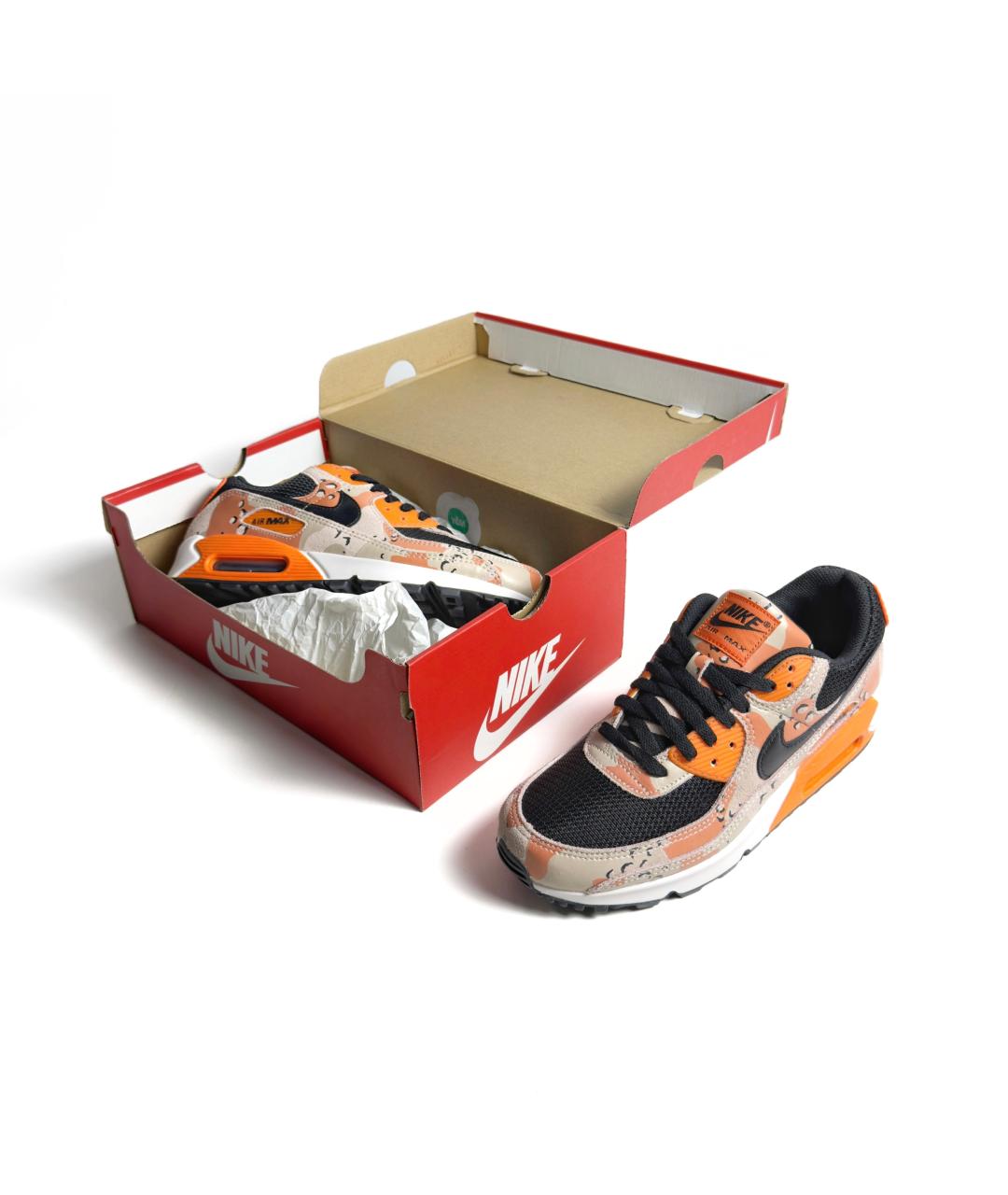 NIKE Оранжевое текстильные низкие кроссовки / кеды, фото 3