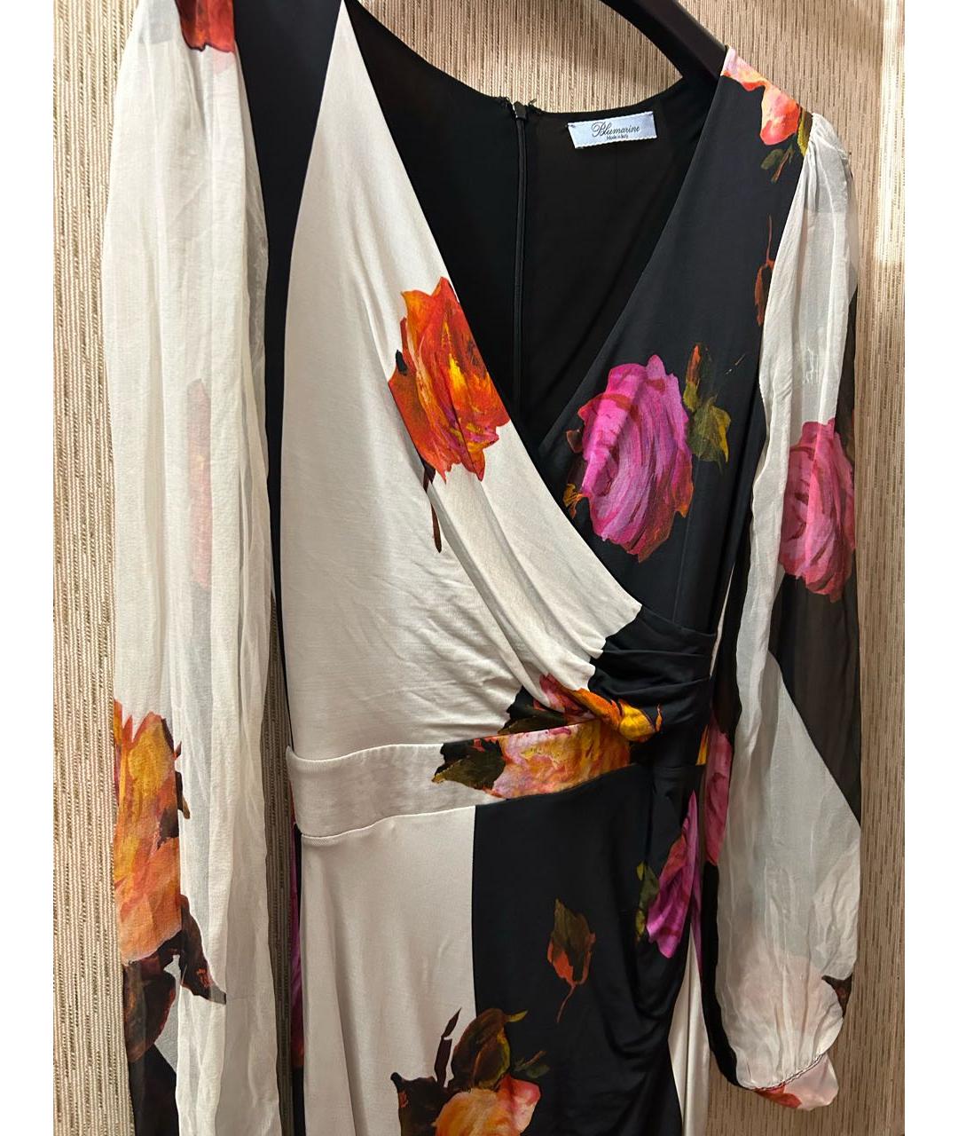 BLUMARINE Мульти шелковое коктейльное платье, фото 3