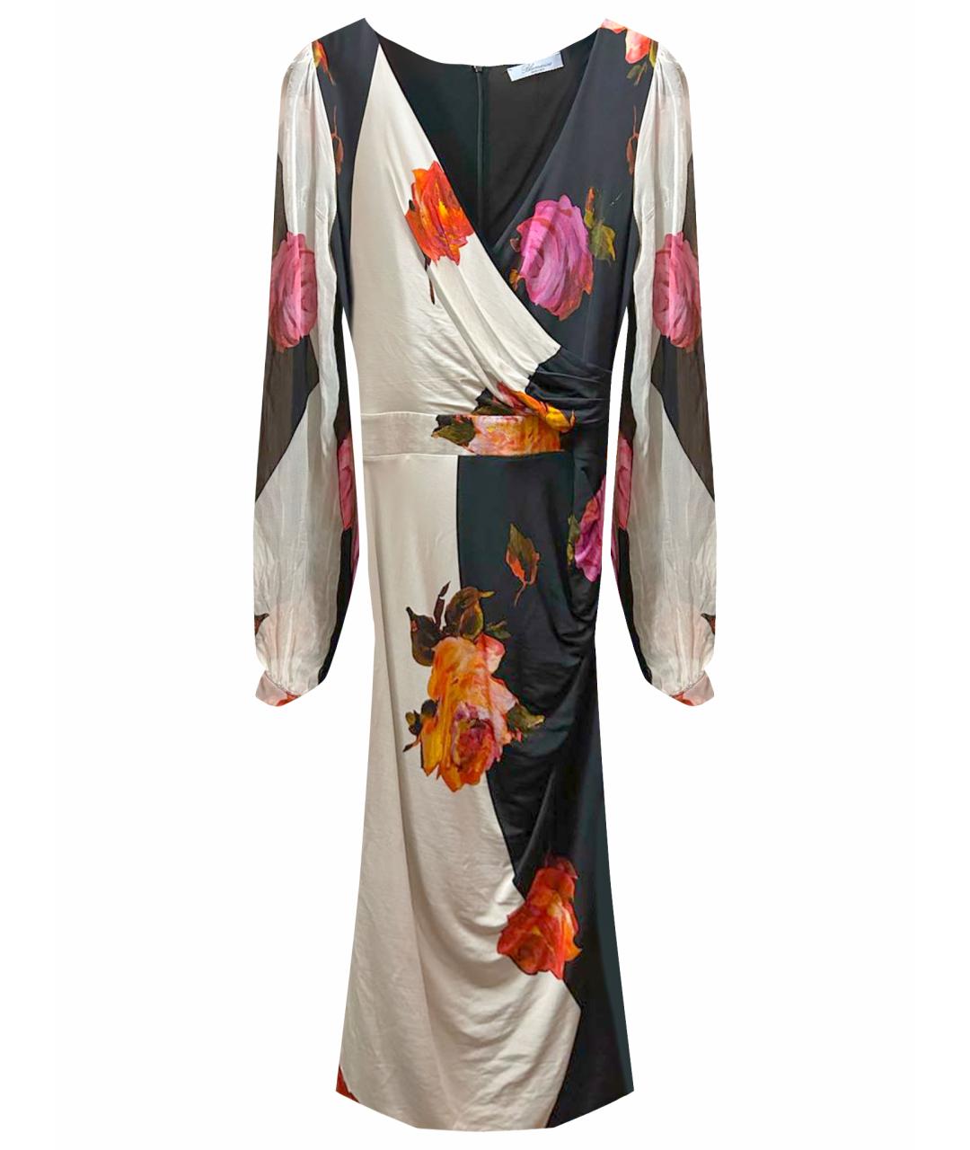 BLUMARINE Мульти шелковое коктейльное платье, фото 1