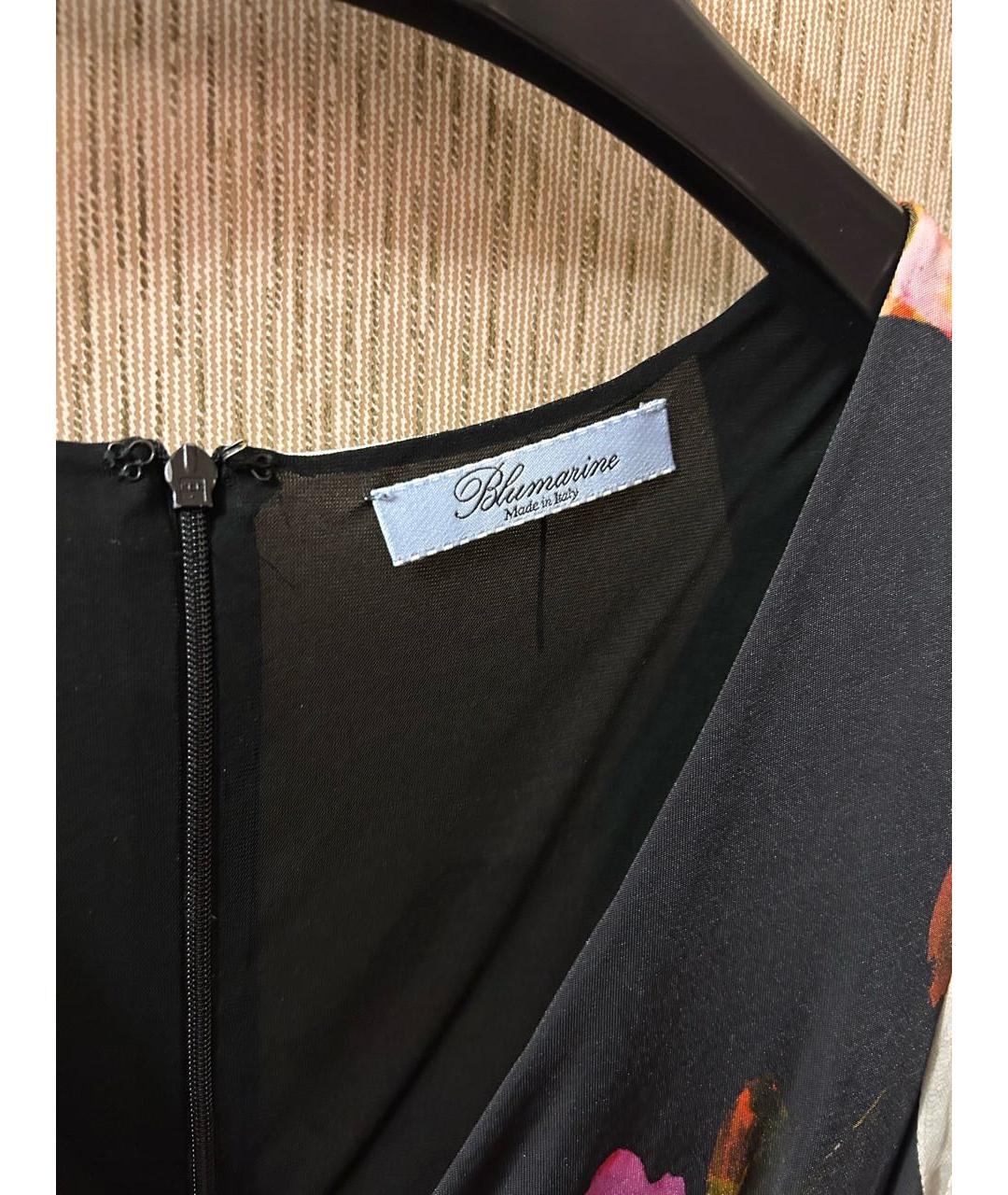 BLUMARINE Мульти шелковое коктейльное платье, фото 5