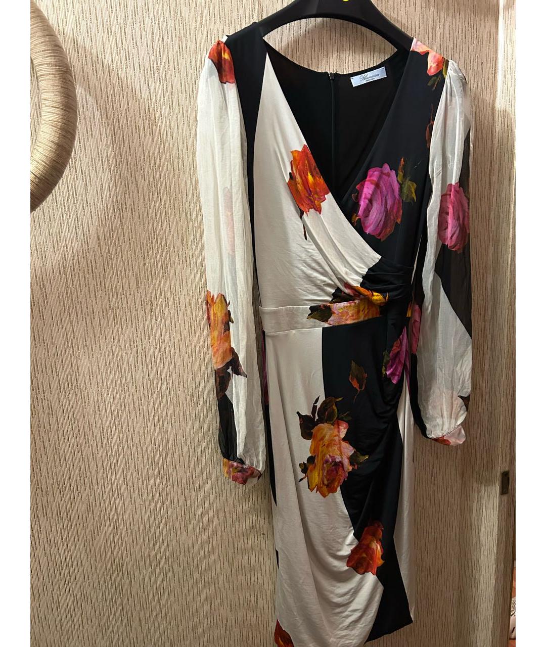 BLUMARINE Мульти шелковое коктейльное платье, фото 8
