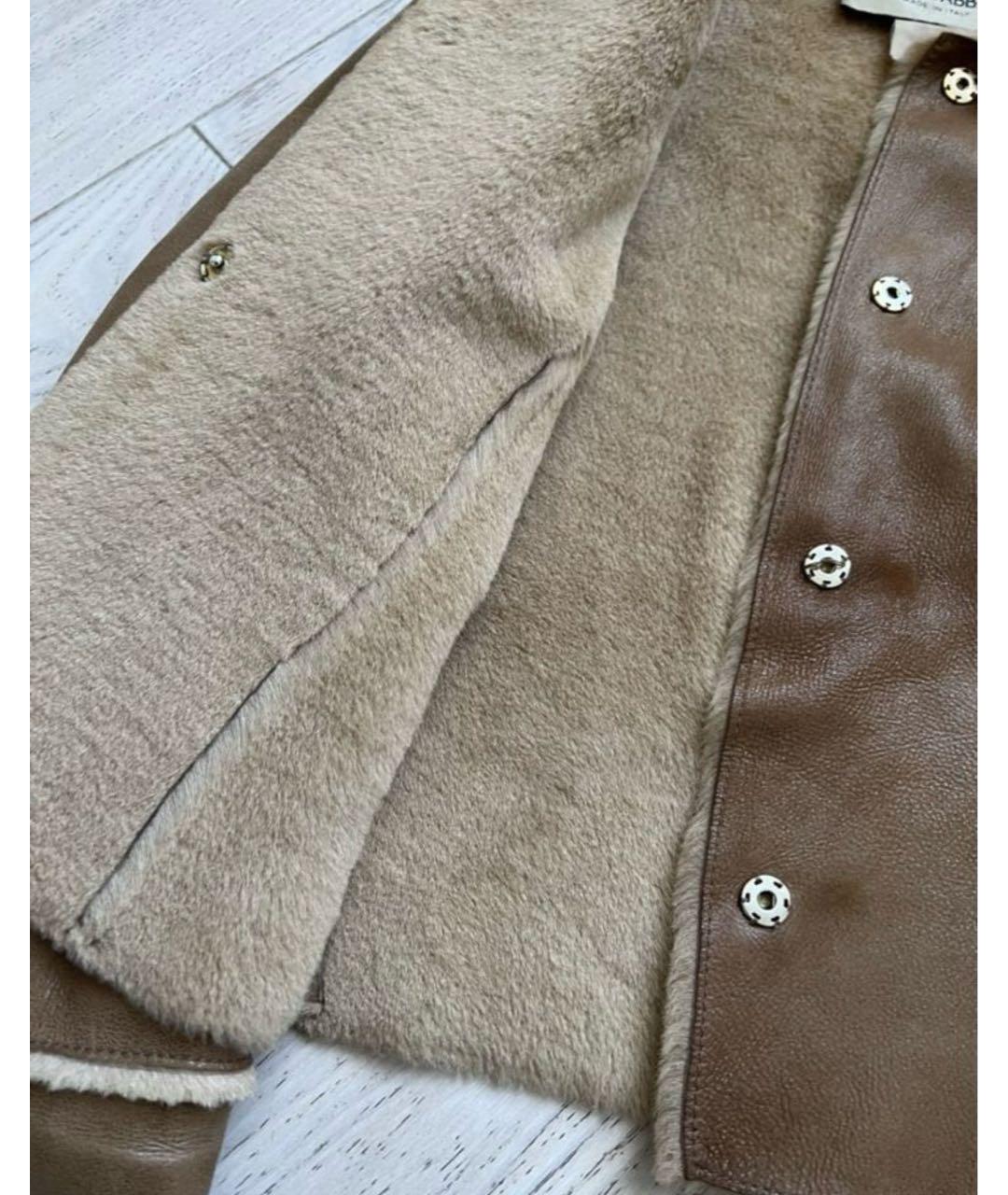 DOLCE&GABBANA Коричневая меховая дубленка, фото 3