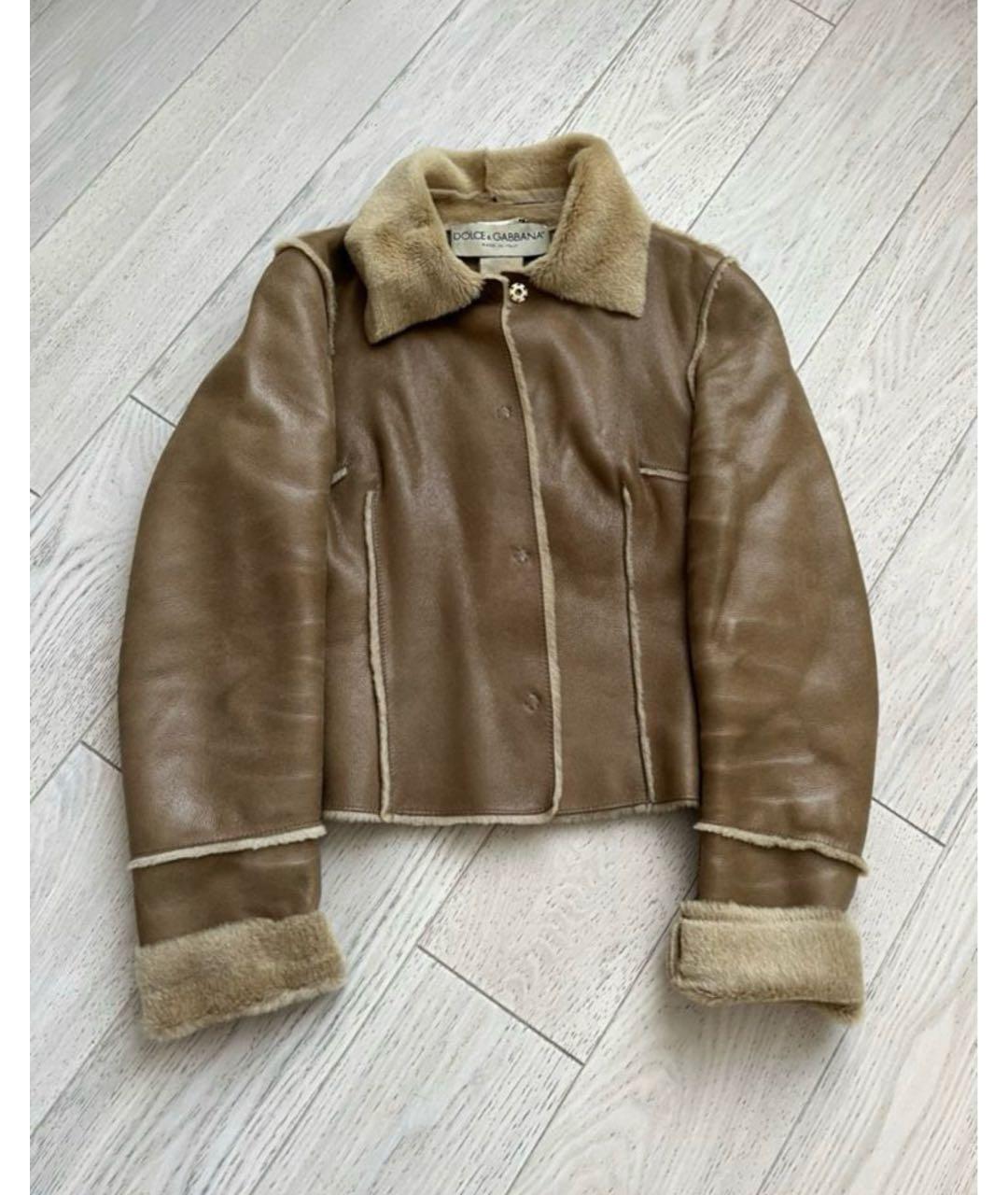 DOLCE&GABBANA Коричневая меховая дубленка, фото 6