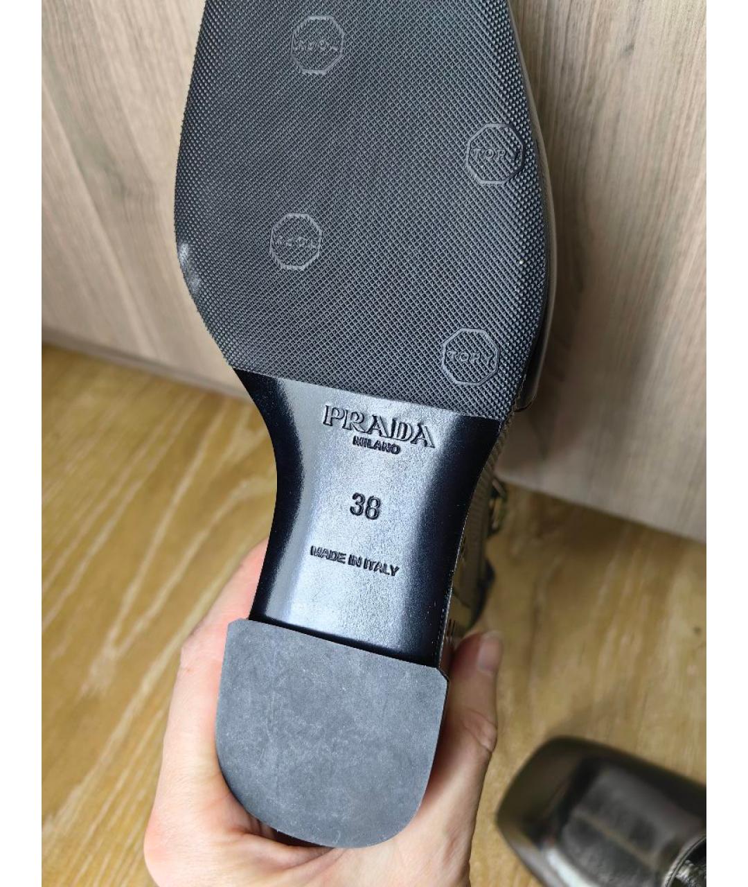 PRADA Коричневые туфли из лакированной кожи, фото 3