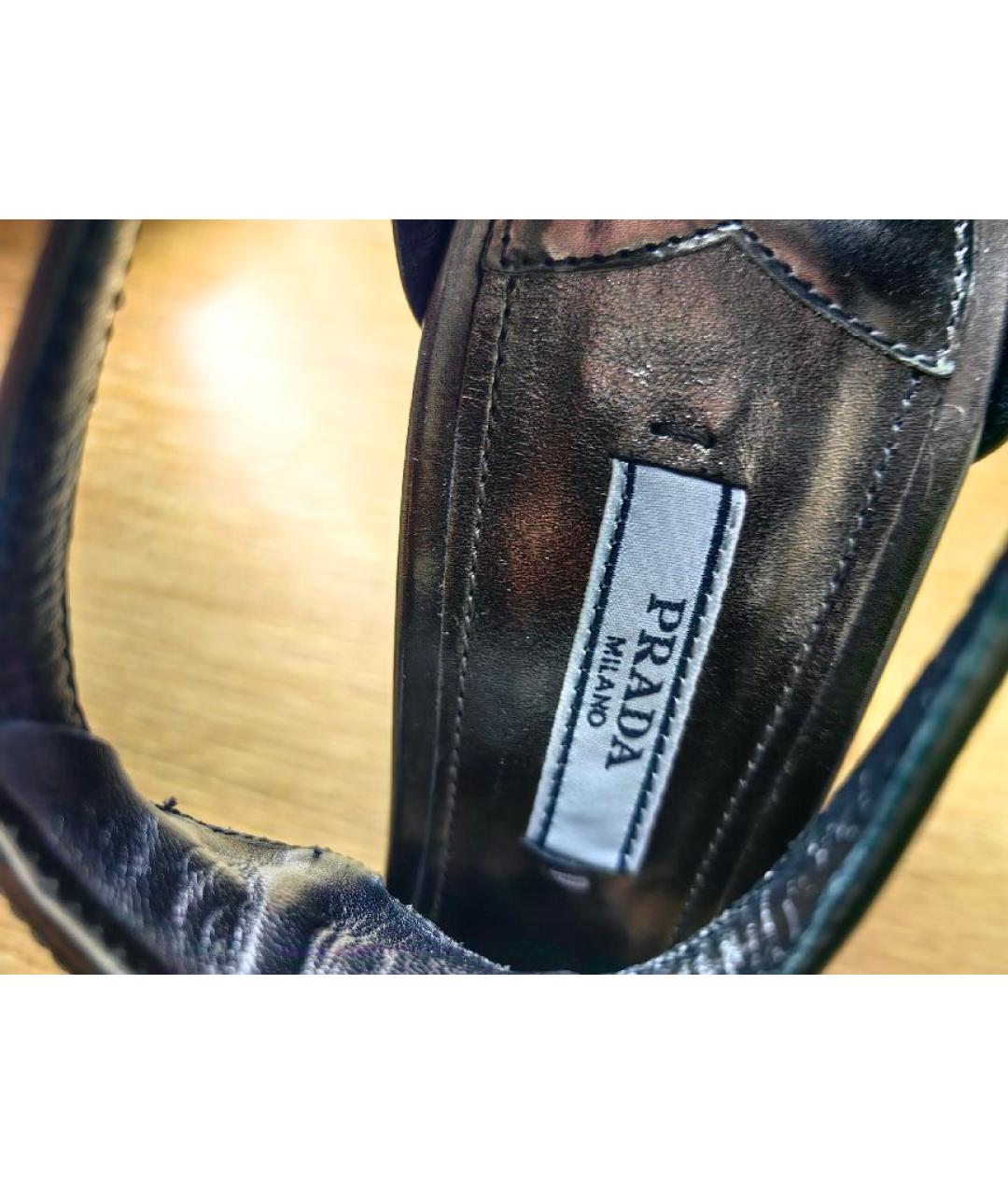 PRADA Коричневые туфли из лакированной кожи, фото 4