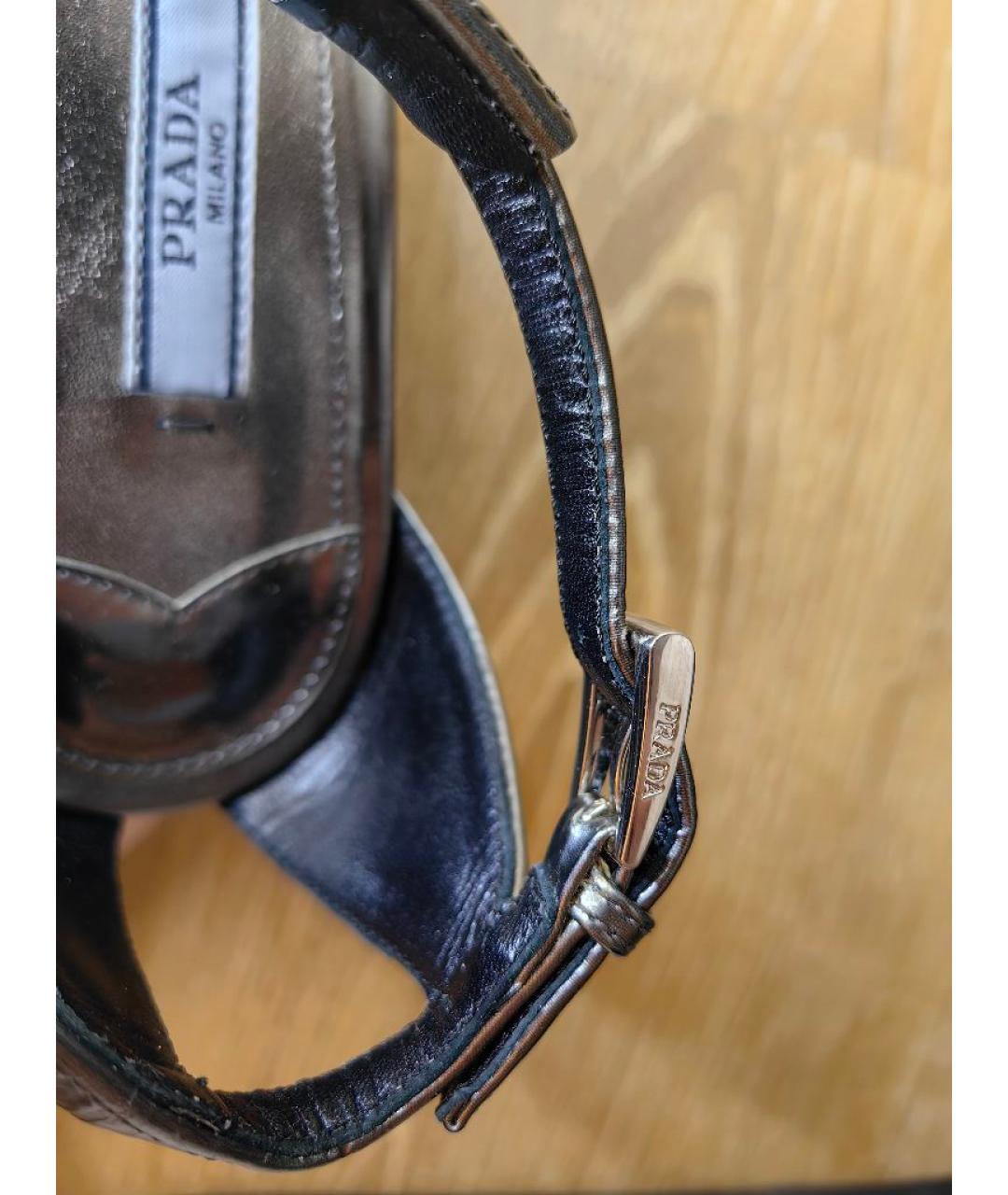 PRADA Коричневые туфли из лакированной кожи, фото 5