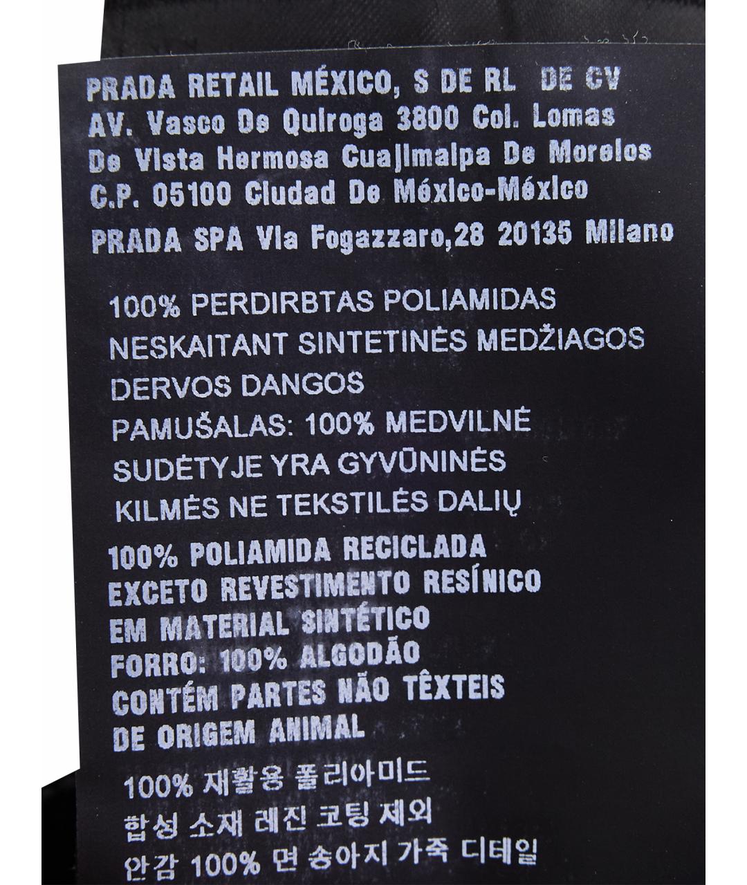 PRADA Черная синтетическая кепка/бейсболка, фото 8