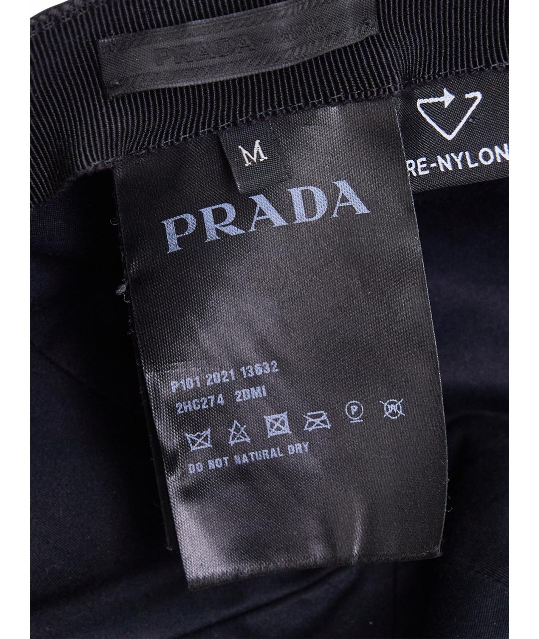 PRADA Черная синтетическая кепка/бейсболка, фото 7