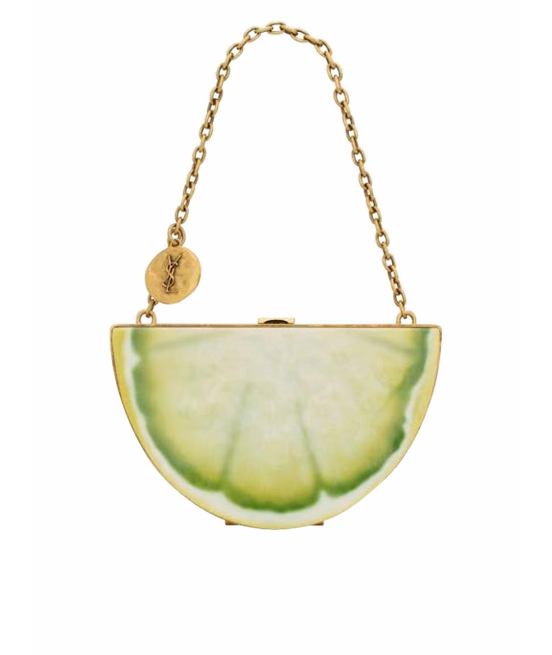 SAINT LAURENT Зеленая сумка с короткими ручками, фото 1