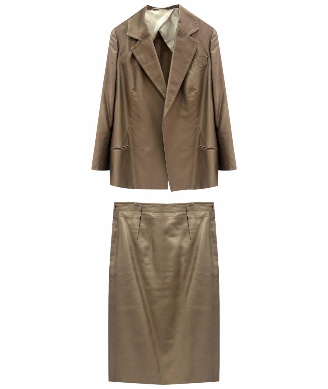 KITON Коричневый костюм с юбками, фото 1