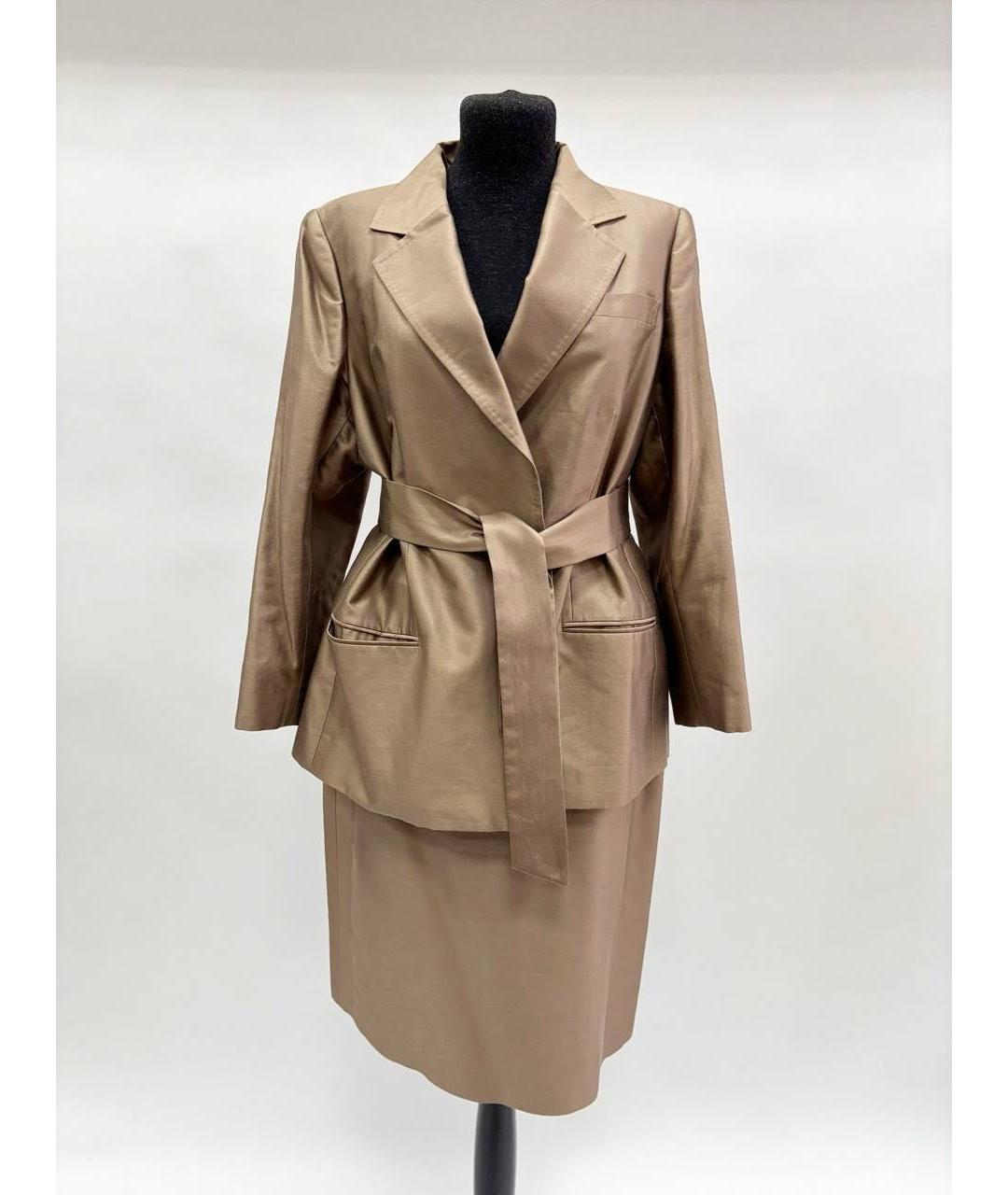 KITON Коричневый костюм с юбками, фото 7