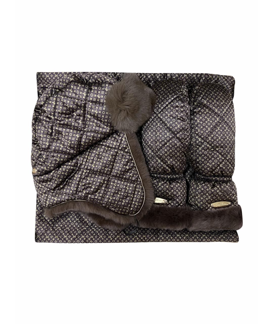 LOUIS VUITTON Коричневая шерстяная шапка, фото 1