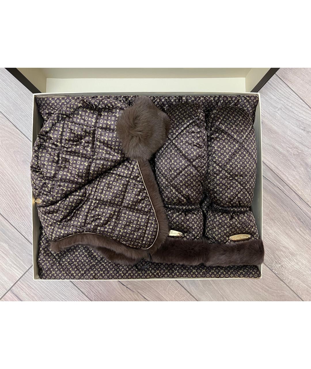 LOUIS VUITTON Коричневая шерстяная шапка, фото 6