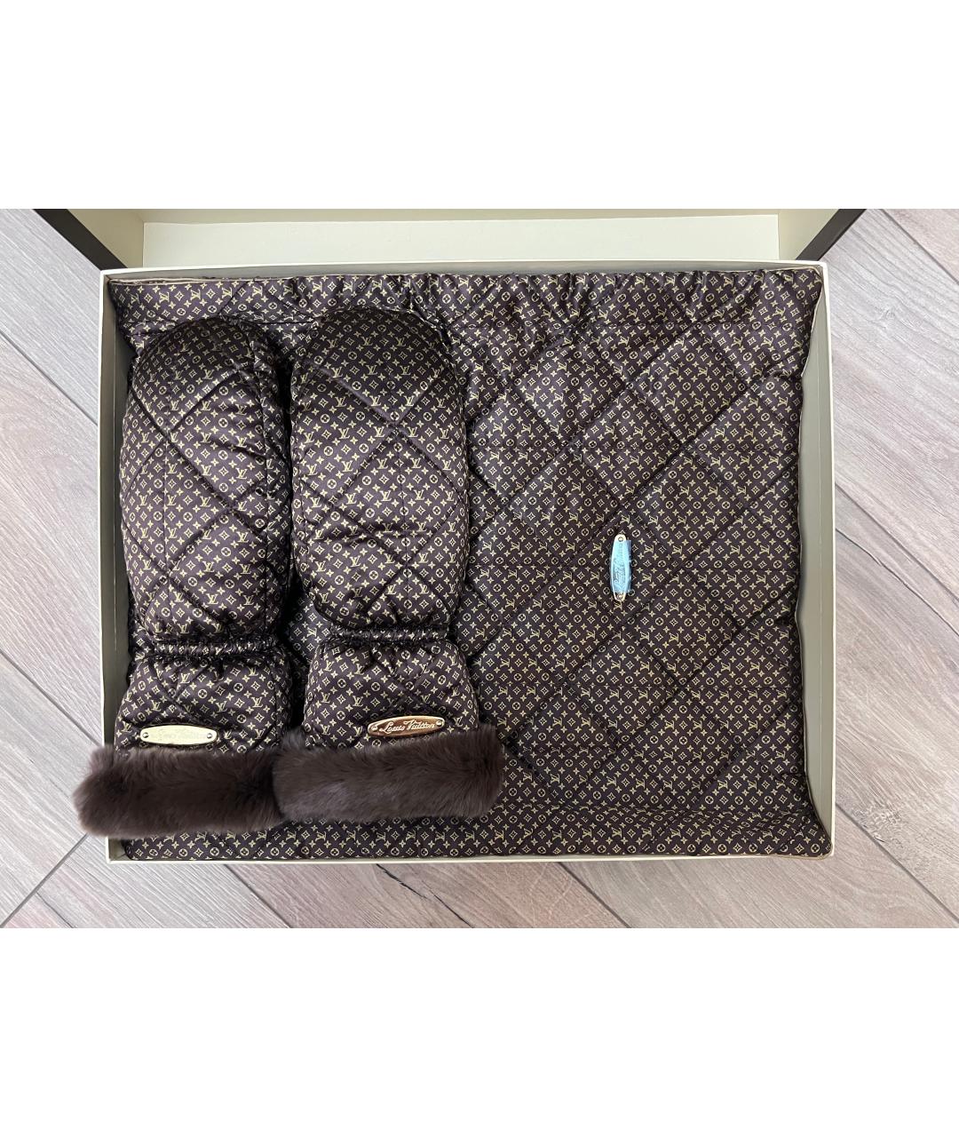 LOUIS VUITTON Коричневая шерстяная шапка, фото 2