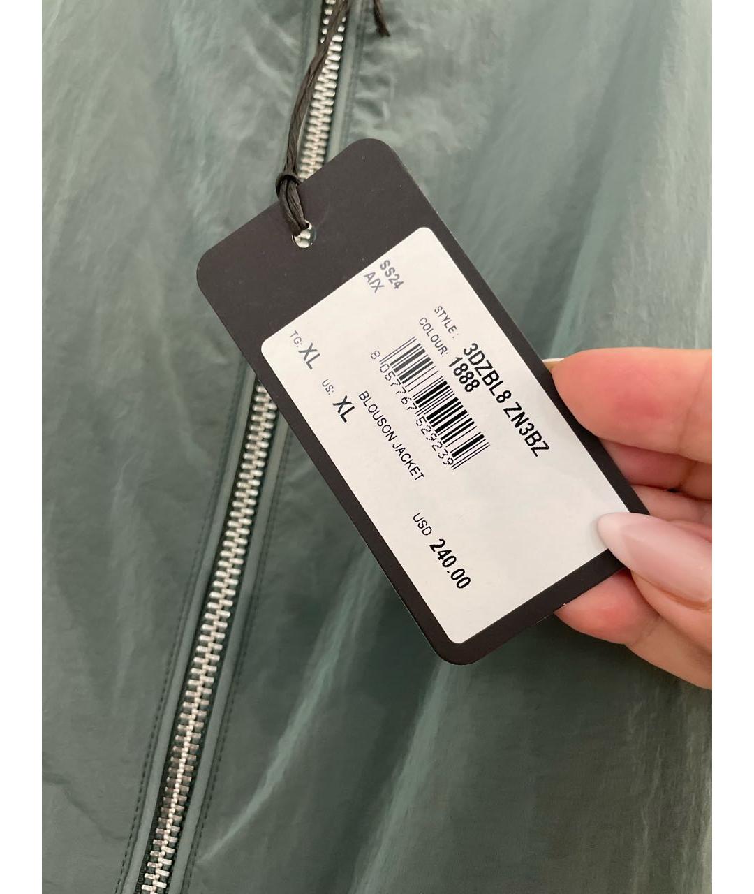 ARMANI EXCHANGE Зеленая полиэстеровая куртка, фото 5