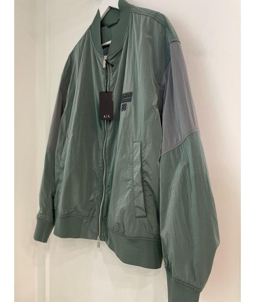ARMANI EXCHANGE Зеленая полиэстеровая куртка, фото 8