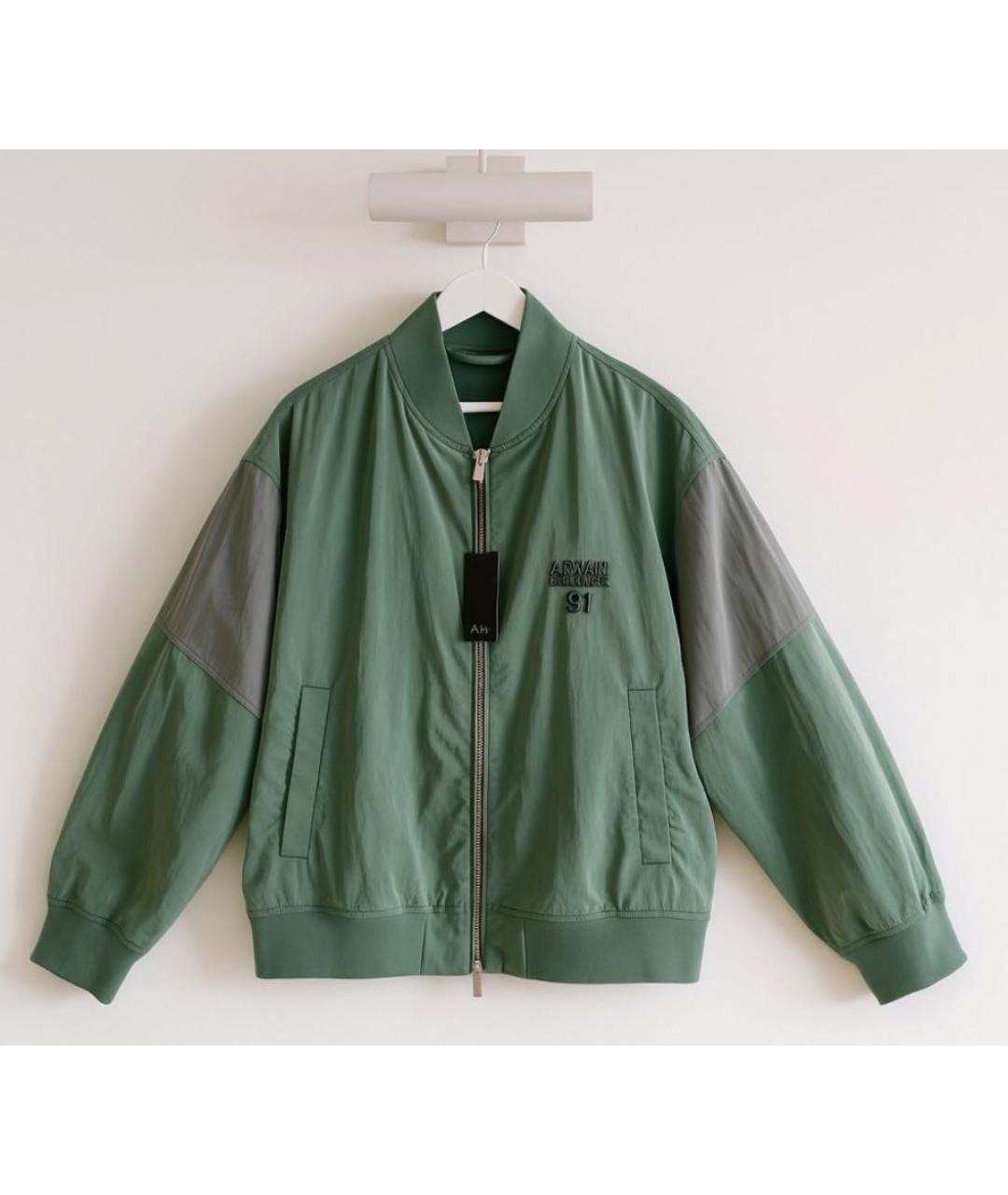 ARMANI EXCHANGE Зеленая полиэстеровая куртка, фото 9