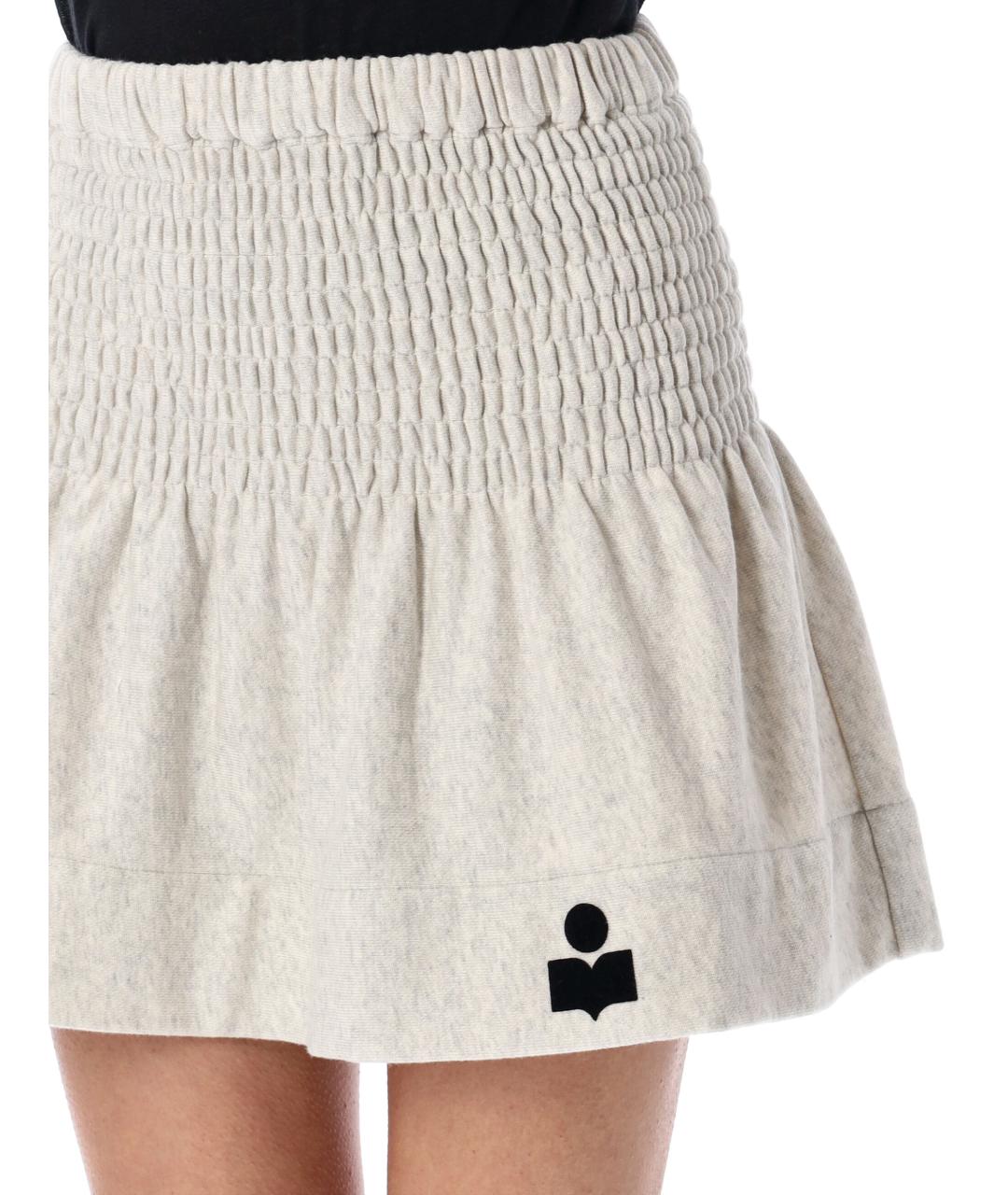 ISABEL MARANT Бежевая полиэстеровая юбка мини, фото 3