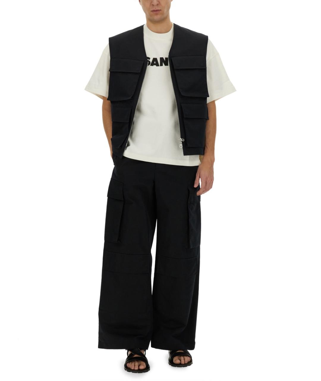 JIL SANDER Черный вискозный жилет, фото 3