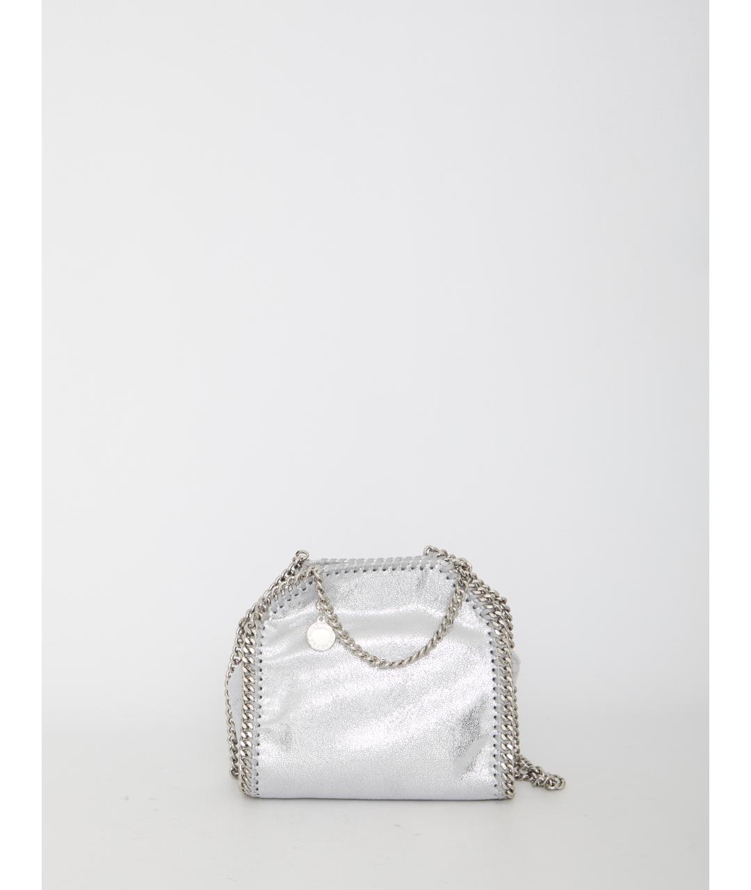 STELLA MCCARTNEY Серебряная сумка тоут из искусственной кожи, фото 3