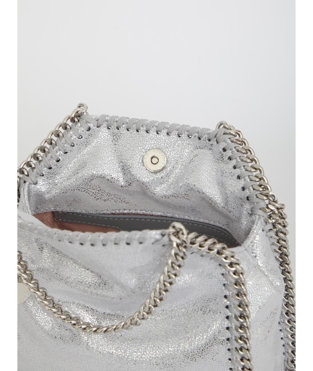 STELLA MCCARTNEY Серебряная сумка тоут из искусственной кожи, фото 2