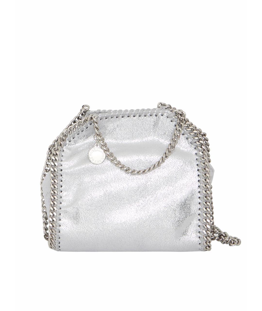 STELLA MCCARTNEY Серебряная сумка тоут из искусственной кожи, фото 1